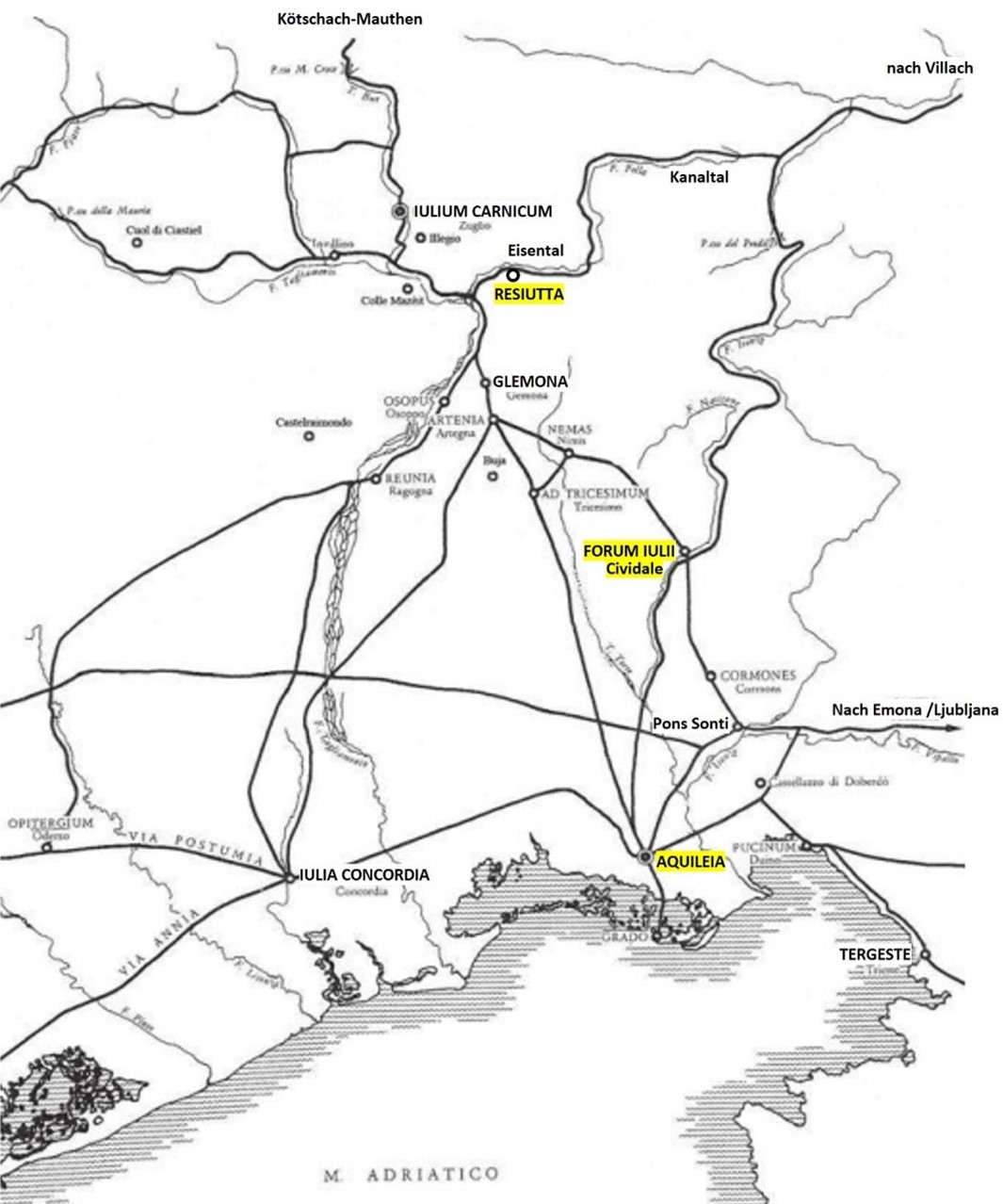 Handelswege Friaul Langobarden